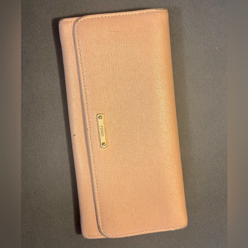 Fendi Snap Leather Wallet